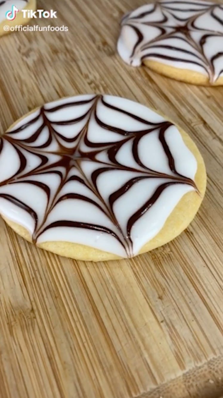 These Spider web cookies are a Halloween cookie recipe from TikTok.