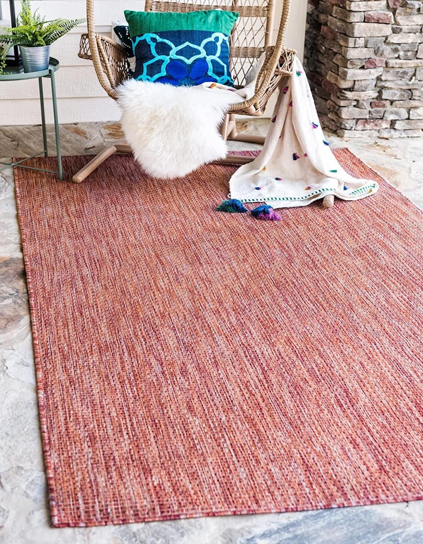 Unique Loom Outdoor Collection Heathered Rug