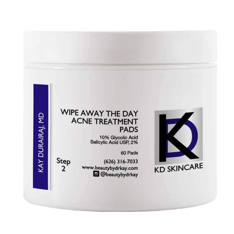 Camila Mendes' favorite skin care product, the KD Wipe Away The Day Acne Treatment Pads.