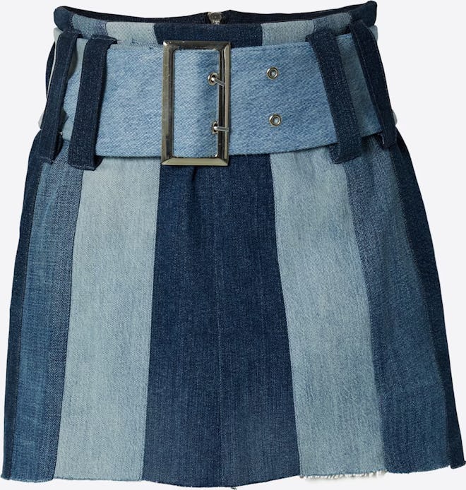 Upcycled Denim Mini Skirt