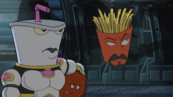 A screenshot from Aqua Teen Forever: Plantasm