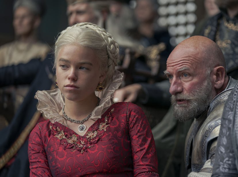McTavish with Milly Alcock (Rhaenyra Targaryen) in House of the Dragon.