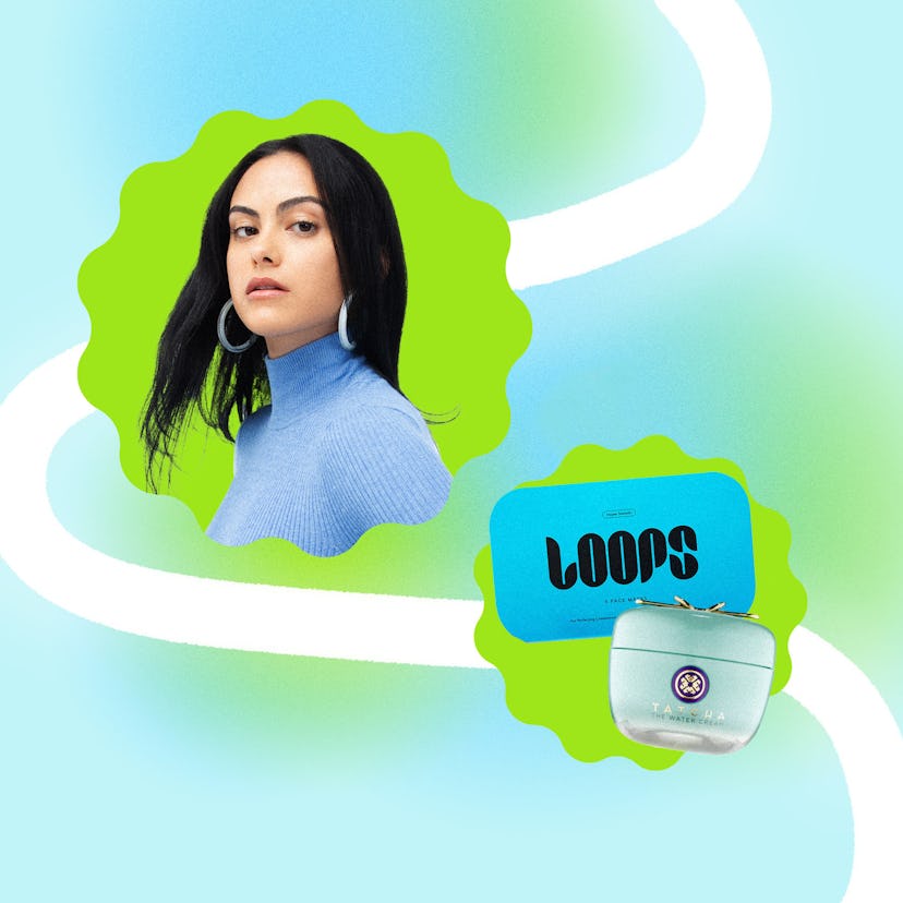 Actor Camila Mendes shares her favorite skin care products, including LOOPS masks and Tatcha Water C...