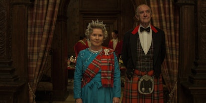 Imelda Staunton as Elizabeth II and Jonathan Pryce at Prince Philip in 'The Crown' Season 5.