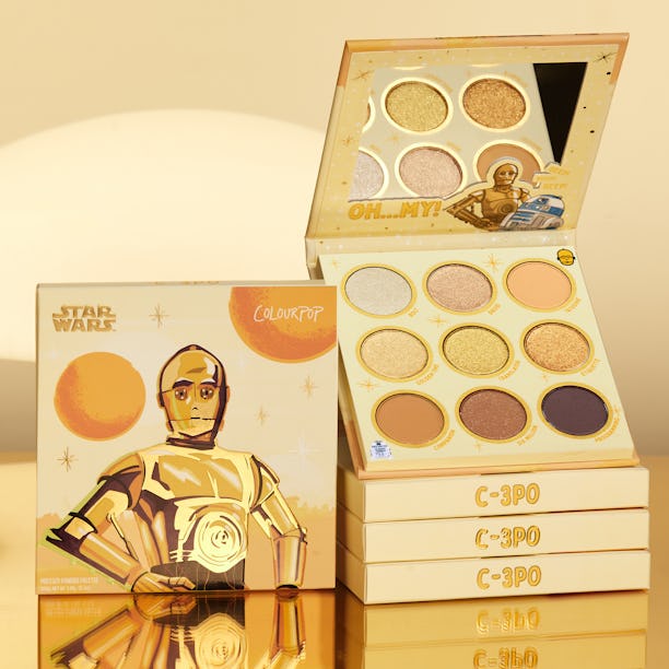 ColourPop's New Star Wars Bring Home The Galaxy Collection: the C3PO eyeshadow palette.