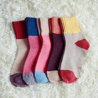 Loritta Thick Knit Socks (5 Pairs)