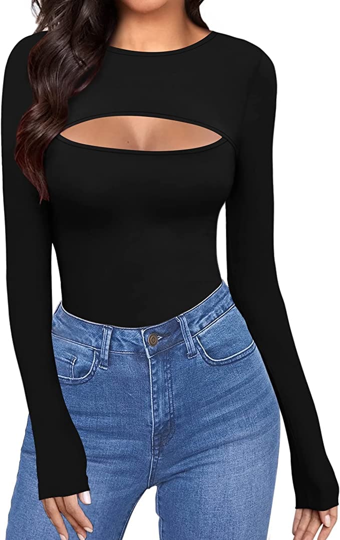 ALGALAROUND Cutout Front Bodycon Shirt