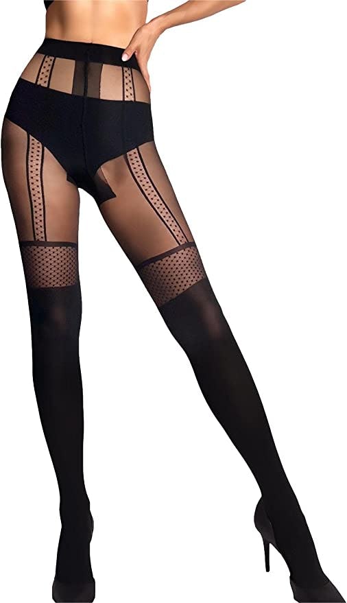 MILA MARUTTI Faux Thigh High Pantyhose