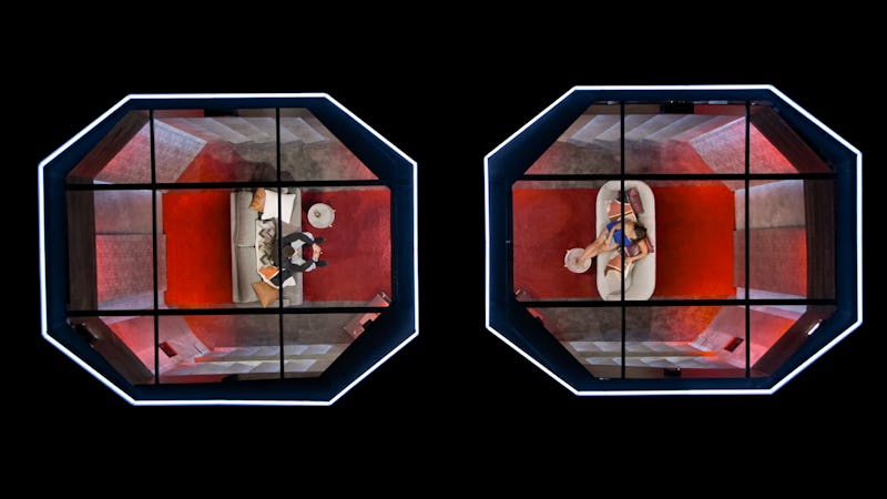 The 'Love Is Blind' pods in Season 3.