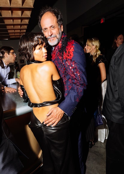 Taylor Russell and Luca Guadagnino at the Academy Museum gala