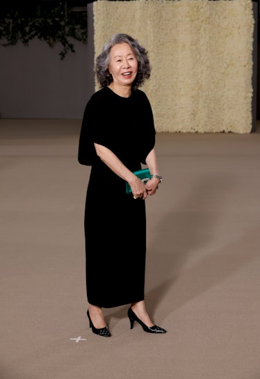 Youn Yuh-jung attends the 2nd Annual Academy Museum Gala at Academy Museum of Motion Pictures on Oct...