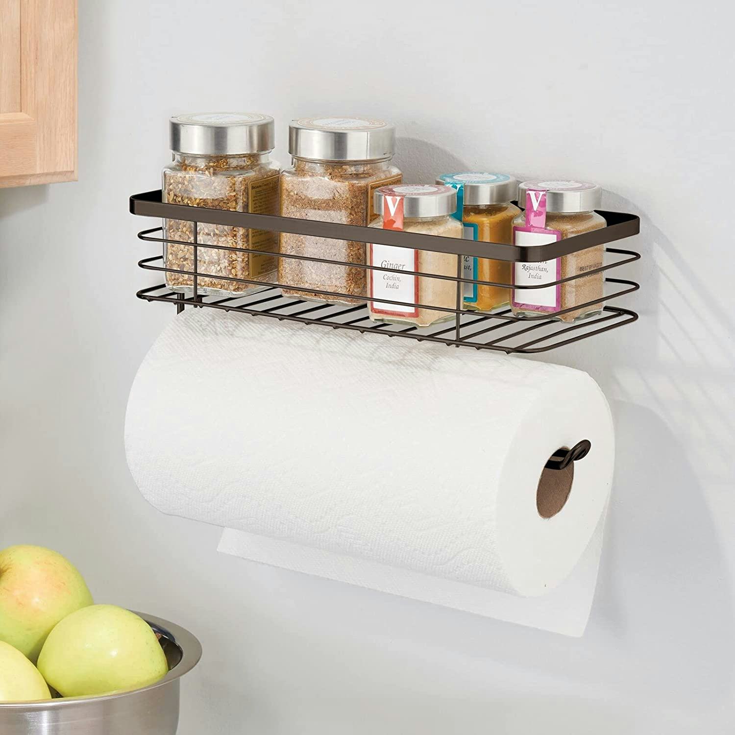 mDesign Steel Wall Paper Towel Holder