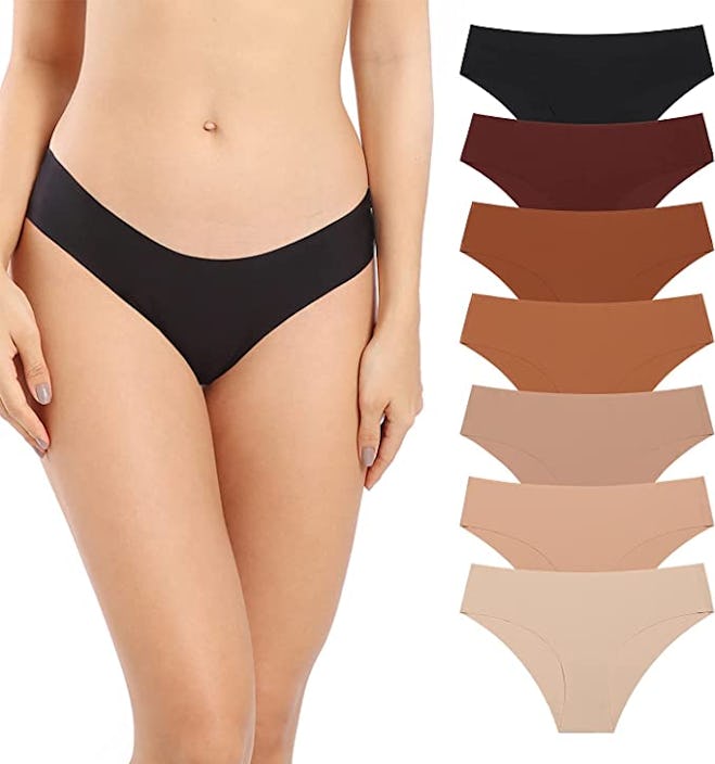 SHARICCA Women Seamless Cheeky Bikini (7-Pack)