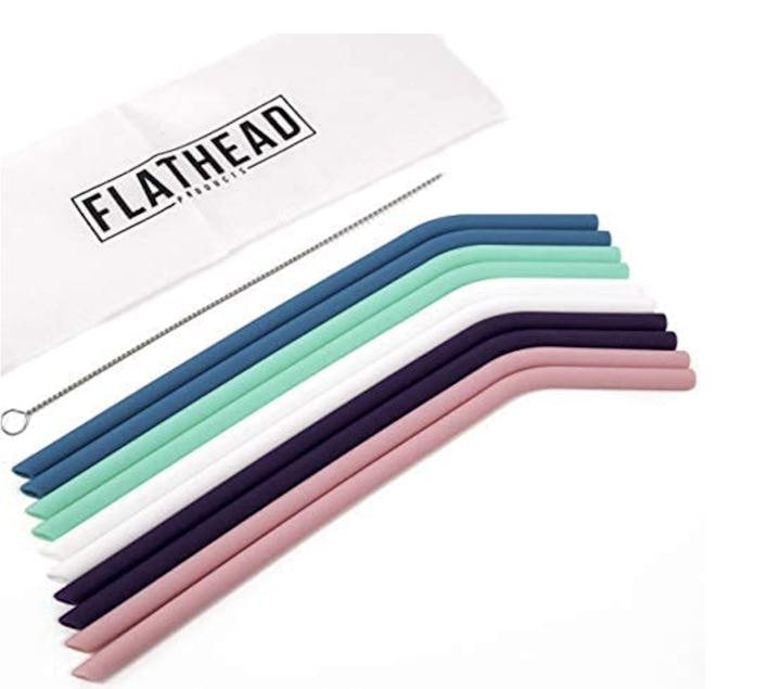 Flathead Products Silicone Straws (10-Pack)