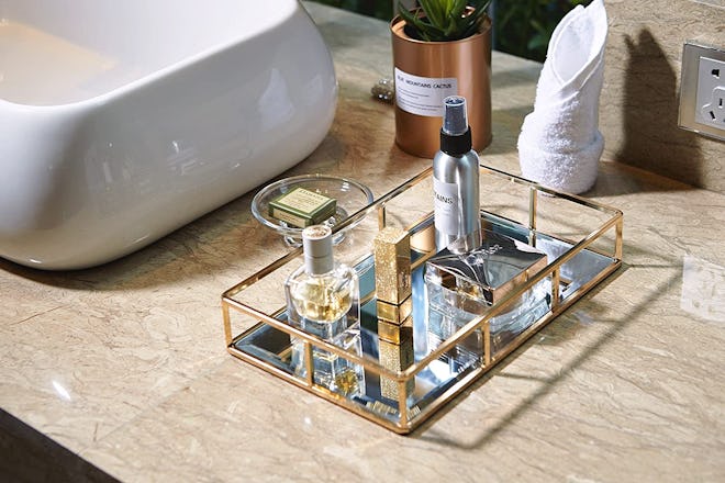 PuTwo Gold Mirror Tray