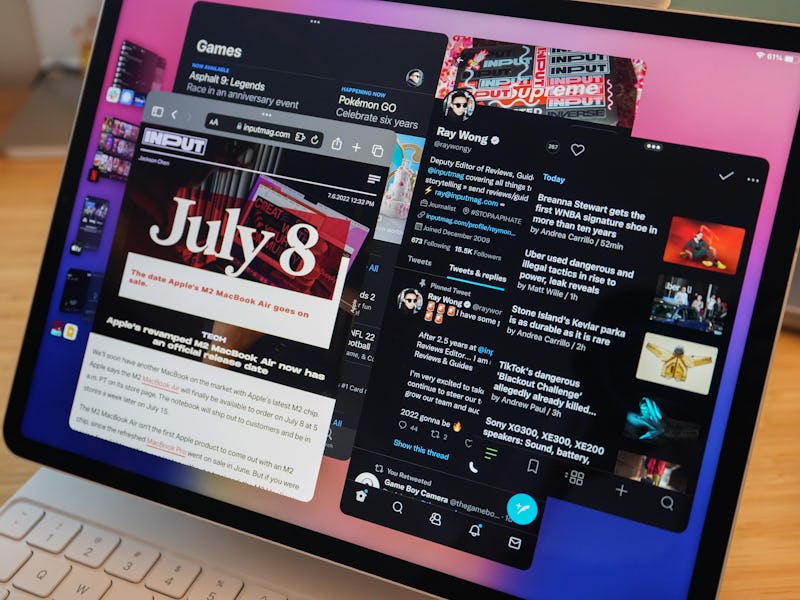 iPad Pro running iPadOS 16