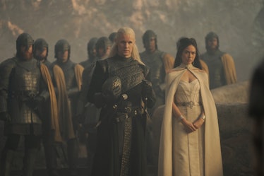 Matt Smith as Daemon Targaryen and Sonoya Mizuno as Mysaria in House of the Dragon Episode 2