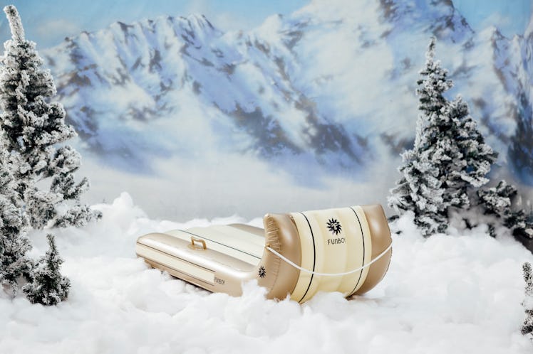 The champagne snowmobile is part of FUNBOY's 2022 Winter Collection. 