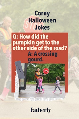 Corny Halloween Jokes: How did the pumpkin get to the other side of the road? 