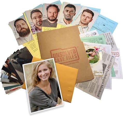 This murder mystery case file has multiple challenges and a bunch of evidence.