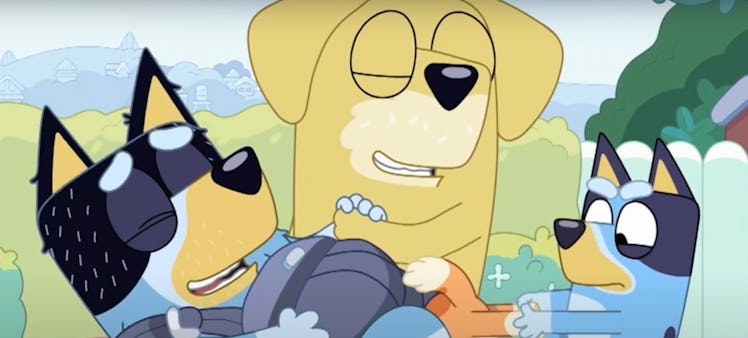 A scene from the 'Bluey' episode "Dad Baby."