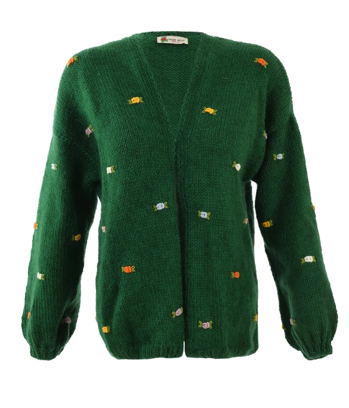 Fanm Mon Wild Flowers Wool Cardigan