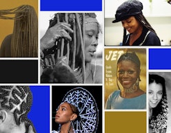 collage of women in braided hair