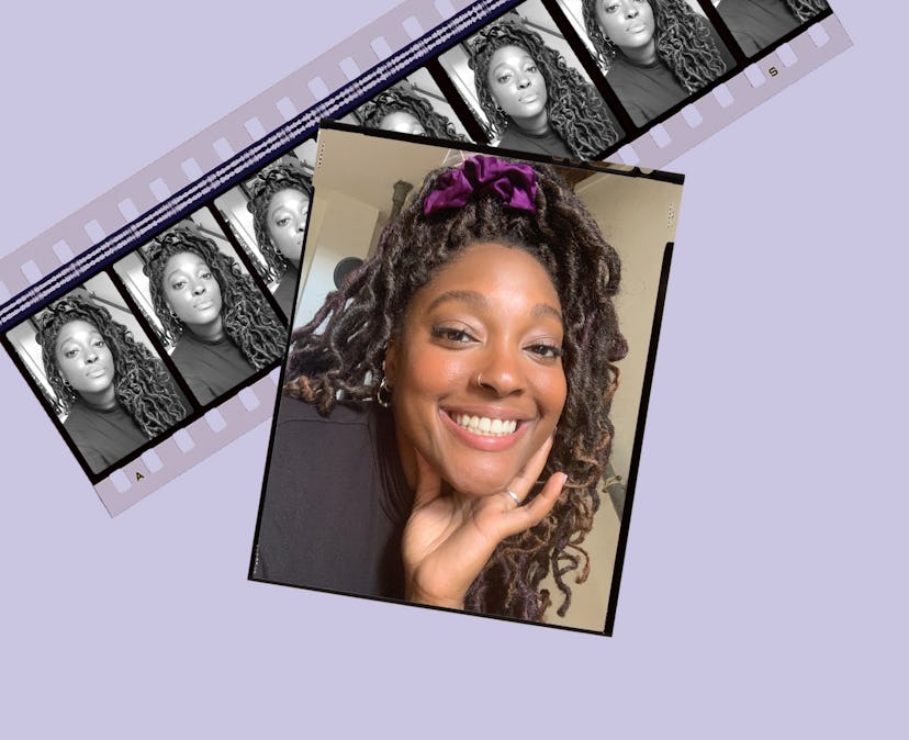 Selfie of Melissa Saint while packing her home at West London