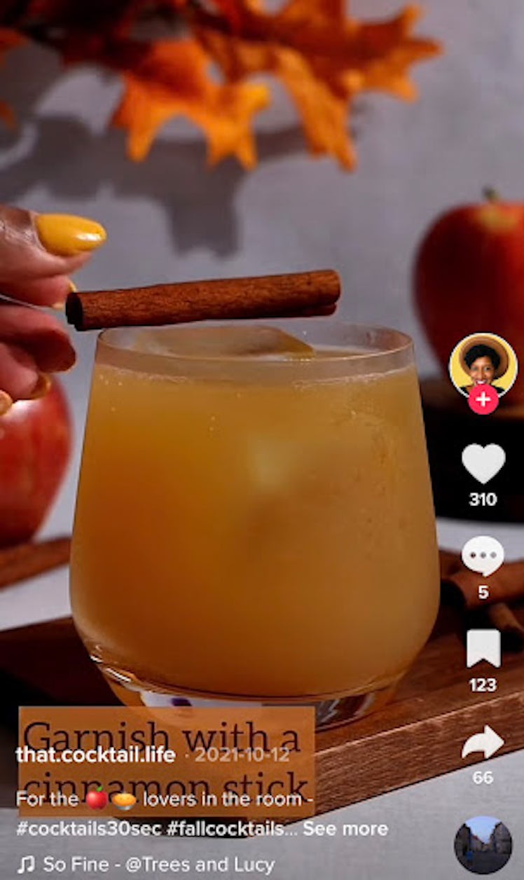 This apple pie spiked cider is a TikTok cocktail recipe that you'll love.