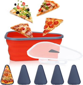 ICNESS Pizza Storage Container with 5 Serving Trays