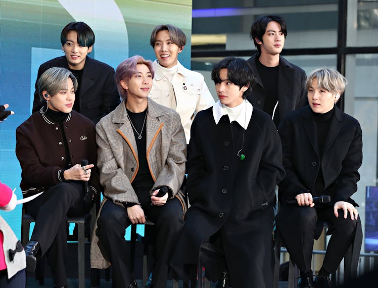 imin, Jungkook, RM, J-Hope, V, Jin, and SUGA of the K-pop boy band BTS visit the "Today" Show at Roc...