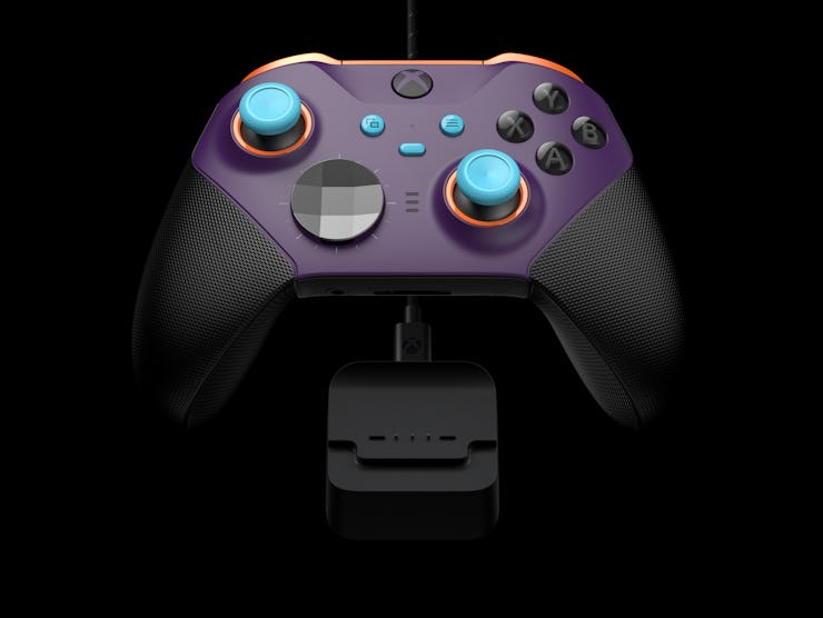 New elite series 2 Xbox controller from Microsoft in purple, black, white, and blue colors