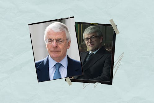 John Major in London in 2021, Jonny Lee Miller as John Major in 'The Crown' Season 5