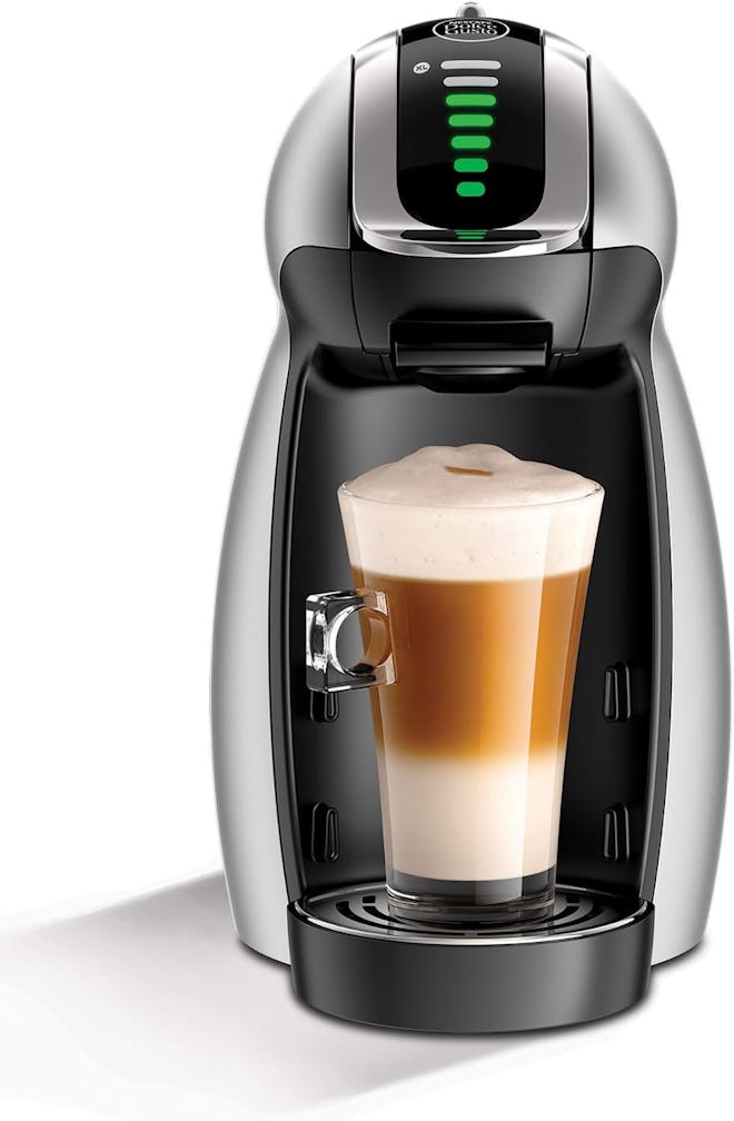 This alternative to Nespresso machines uses milk pods to create lattes and cappuccinos.