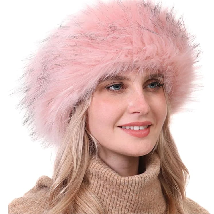 This pink fur headband is great for a 'Best in Show' Halloween costume.