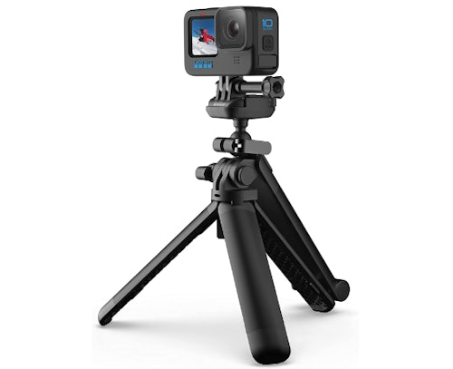 This 3-in-1 GoPro tripod grip has a portable, travel-friendly design.