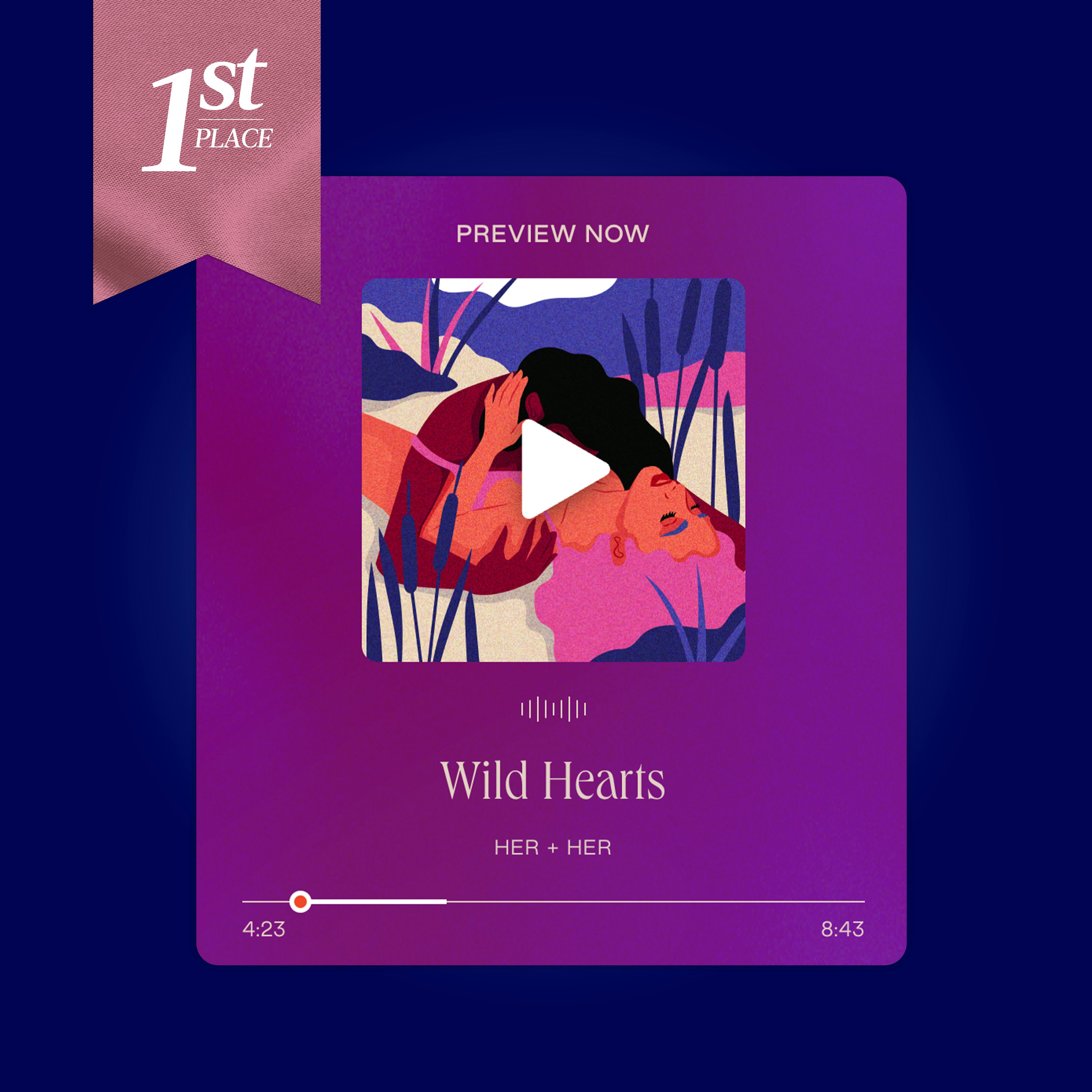 screenshot of an audio track from Dipsea, an ethical audio porn site