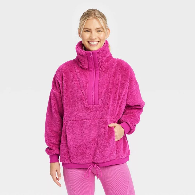 Women's High Pile Fleece 1/2 Zip Pullover