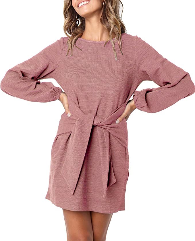 R.Vivimos Tie-Waist Sweater Dress