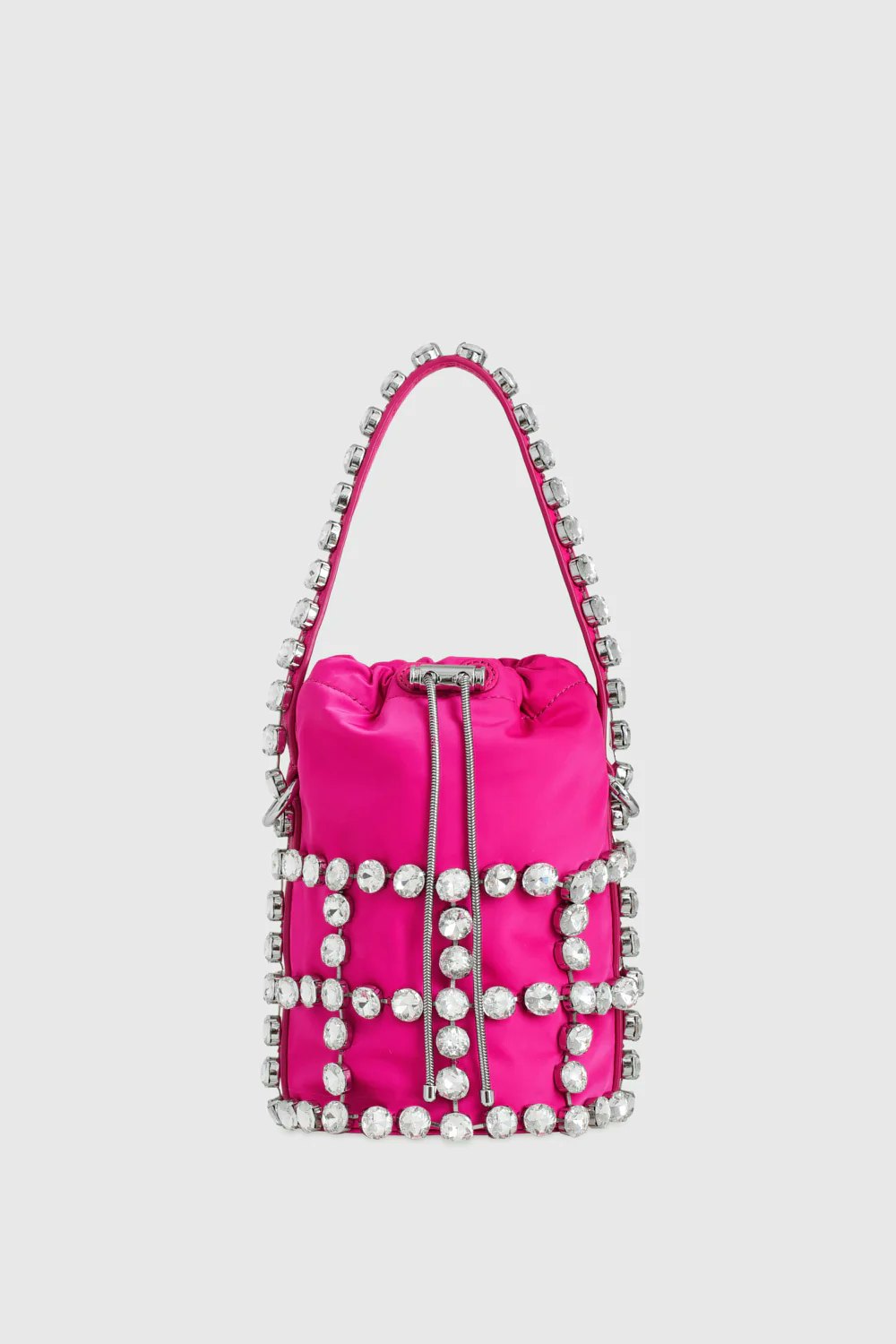 Rhinestone Cage Bucket Bag