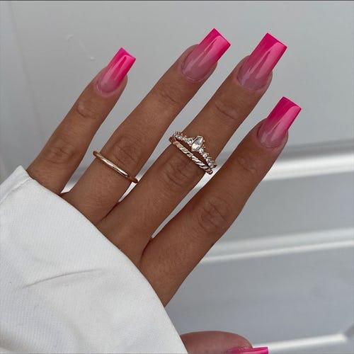 pink ombre nails