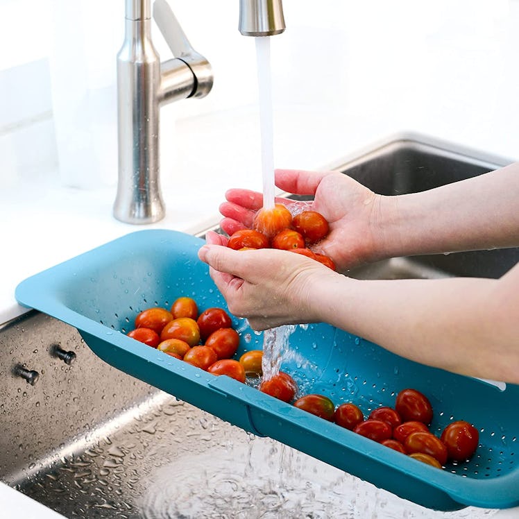 Blue Gingko Over-Sink Colander