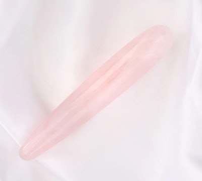 The Rosie Rose Quartz Crystal Dildo is one of the best sex toys for moms.