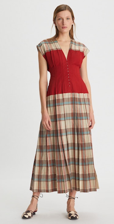 Tory Burch Plaid Silk Claire McCardell Dress