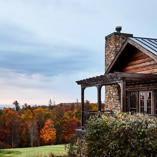 A house with a wooden deck on the list of places to stay this fall for the foliage of your dreams