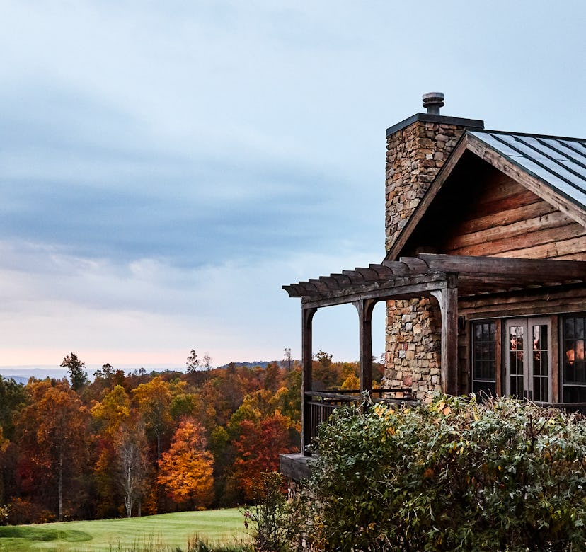 A house with a wooden deck on the list of places to stay this fall for the foliage of your dreams