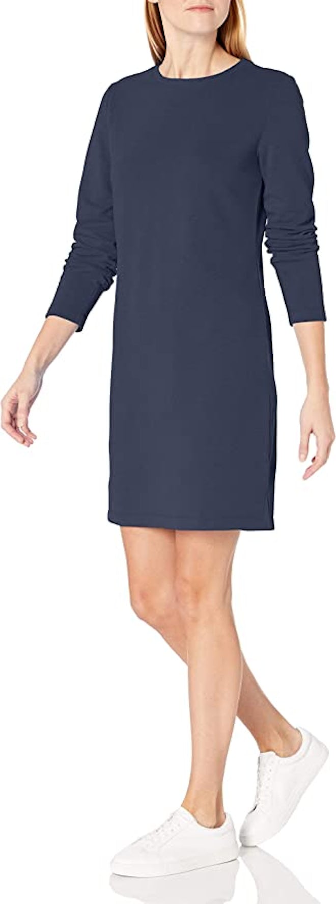 Amazon Essentials Crew-Neck French Terry Fleece Dress