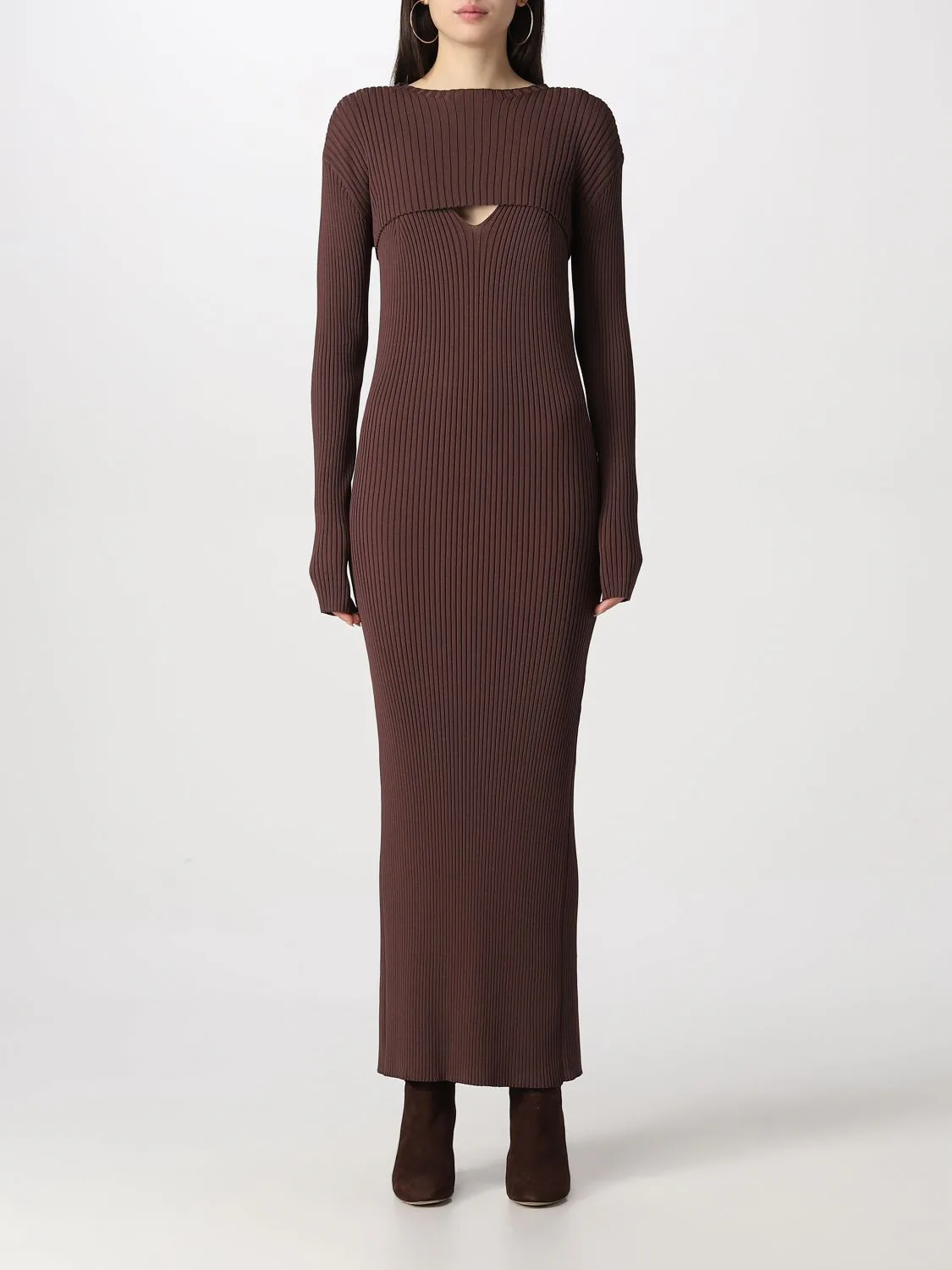 wide leg brown dress pants women Women's Polished Path Brown Knit Wide Leg Pants | Size: Xs main image 0