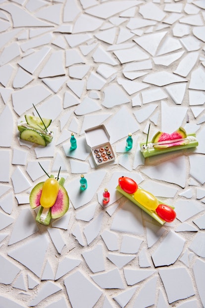 Intricately styled kid food, from Jenny's book about packing lunch for kids