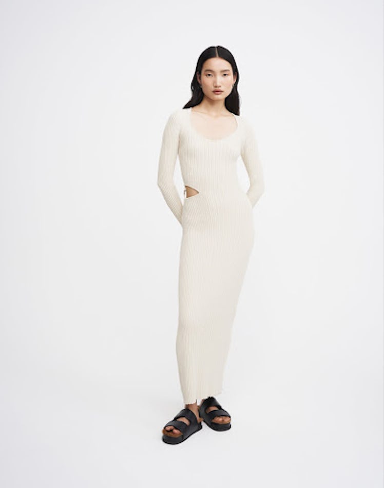 AERON Cut-Out Waist Dress With A-Motif 